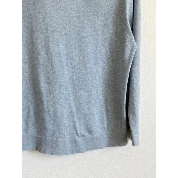 Pure Jill Cotton Cashmere Blend Hooded Sweater Quiet Luxury Coastal Grandmother - Picture 4 of 7